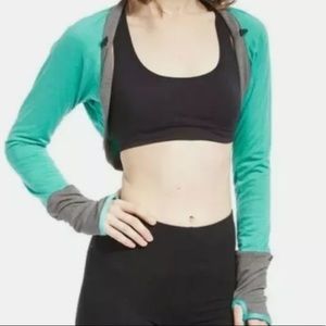 MOXIE Cycling Aqua Merino Wool Blend Bolero Jacket